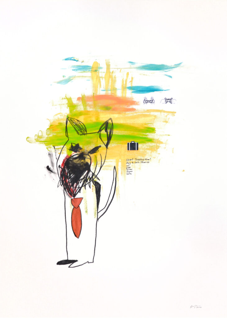 Sugar and corn, 2012, Acrylic, mixed media on paper,